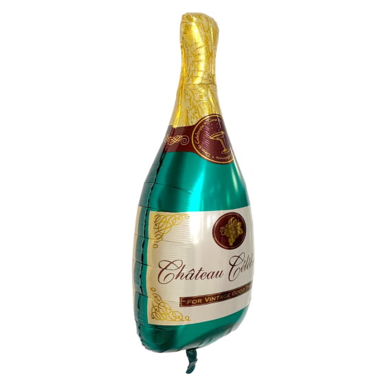 Balão Metalizado Decorativo Garrafa Champagne 