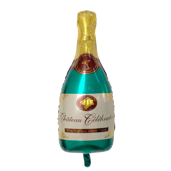 Balão Metalizado Decorativo Garrafa Champagne 