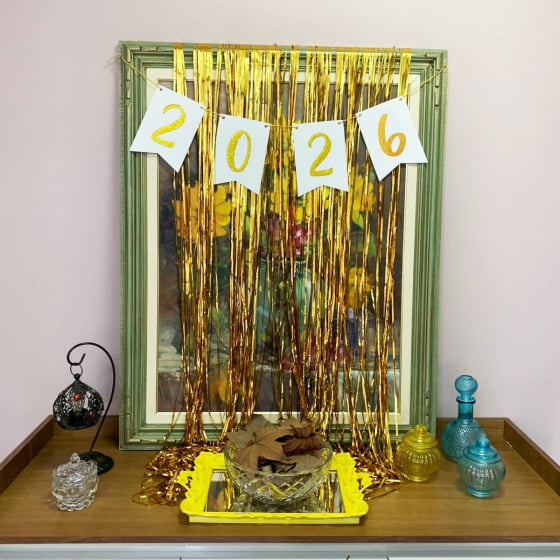 Enfeite Bandeirinha Ano Novo Réveillon 2026