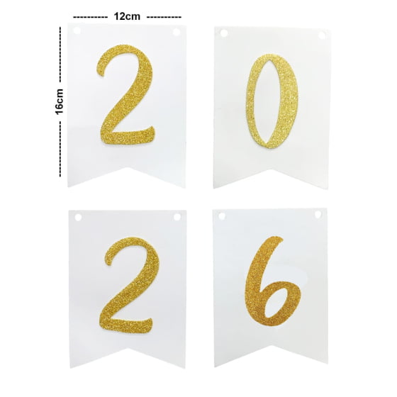 Enfeite Bandeirinha Ano Novo Réveillon 2026