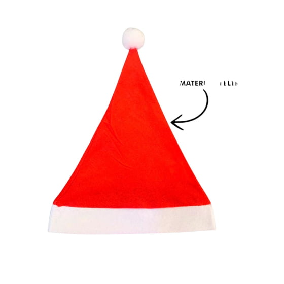 Gorro de Natal Papai Noel Mamãe Noel Feltro Unissex