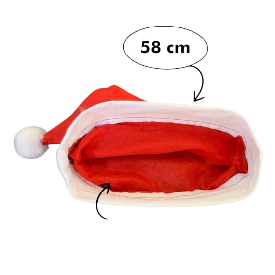 Gorro de Natal Papai Noel Mamãe Noel Feltro Unissex