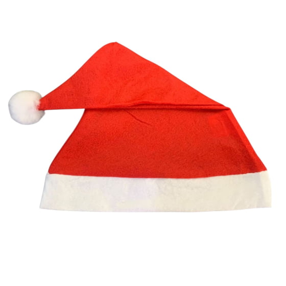 Gorro de Natal Papai Noel Mamãe Noel Feltro Unissex