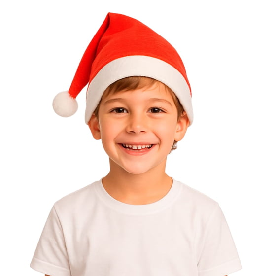 Gorro de Natal Papai Noel Mamãe Noel Feltro Unissex