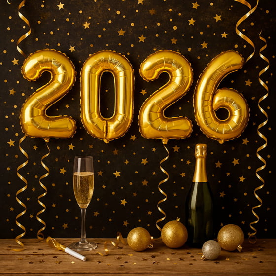 Kit Balão Metalizado Tamanho Médio Réveillon 2026