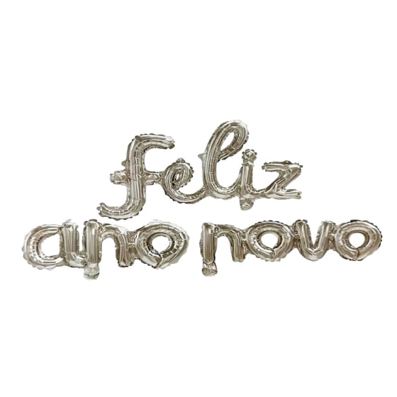 Kit Decoração Painel Feliz Ano Novo Balão Cortina Metalizada