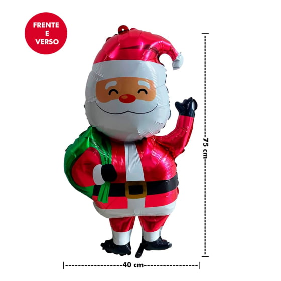 Kit Decoração Painel Feliz Natal Balões Cortinas Metalizadas