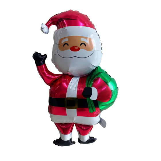 Kit Decoração Painel Feliz Natal Balões Cortinas Metalizadas