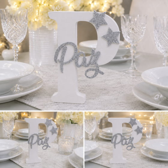 Letra Caixa Decorativa Com Palavras Positivas Amor Paz E Fé Escolha o Modelo