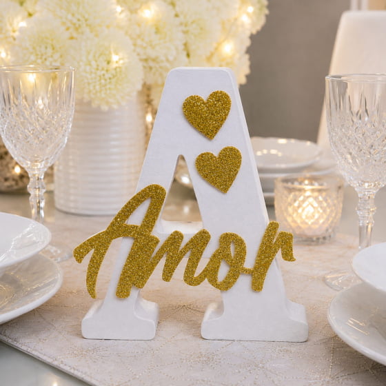 Letra Caixa Decorativa Com Palavras Positivas Amor Paz E Fé Escolha o Modelo
