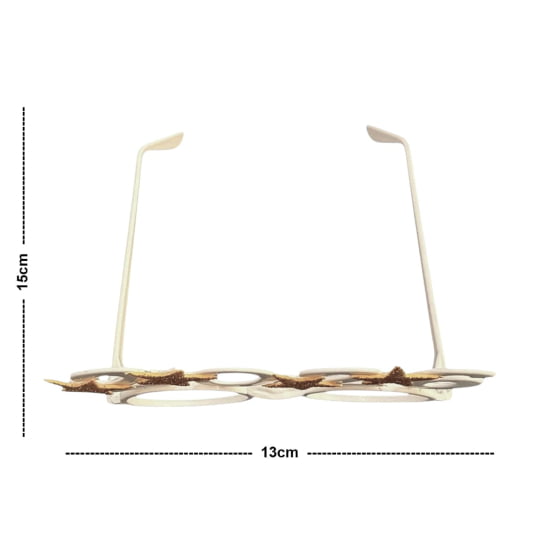 Óculos Réveillon 2026 Estrelas Glitter Dourado