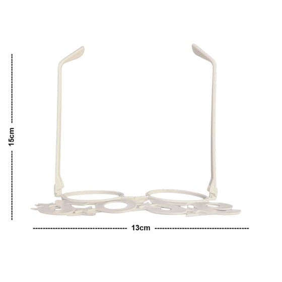 Óculos Réveillon 2026 Estrelas Glitter Prata