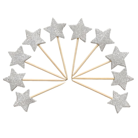 Palito Decorativo Estrelinha Glitter