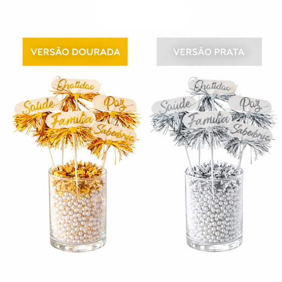 Palito Decorativo Frases Positivas Ano Novo Reveillon