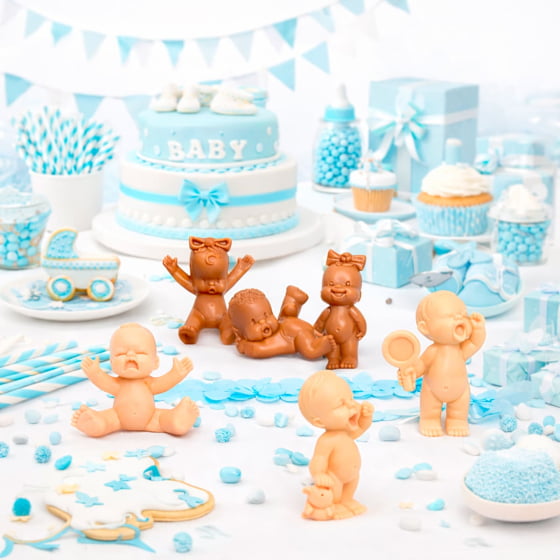 6 Bonequinhos Bebê Kids Peladinhos Lembrancinha Chá De Bebê