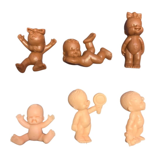6 Bonequinhos Bebê Kids Peladinhos Lembrancinha Chá De Bebê