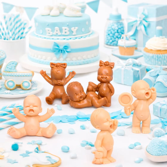 6 Bonequinhos Bebê Kids Peladinhos Lembrancinha Chá De Bebê