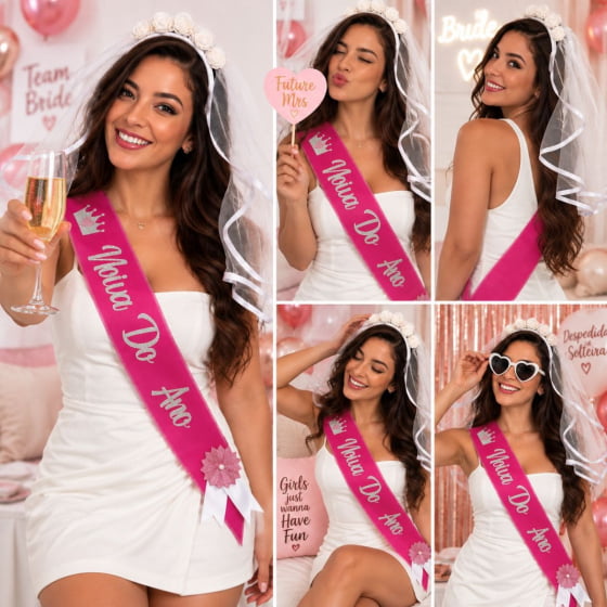 Faixa Noiva do Ano para Despedida de Solteira