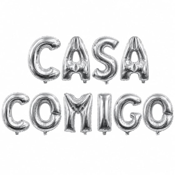 Kit Balão Metalizado Casa Comigo 16" polegadas Escolha a Cor