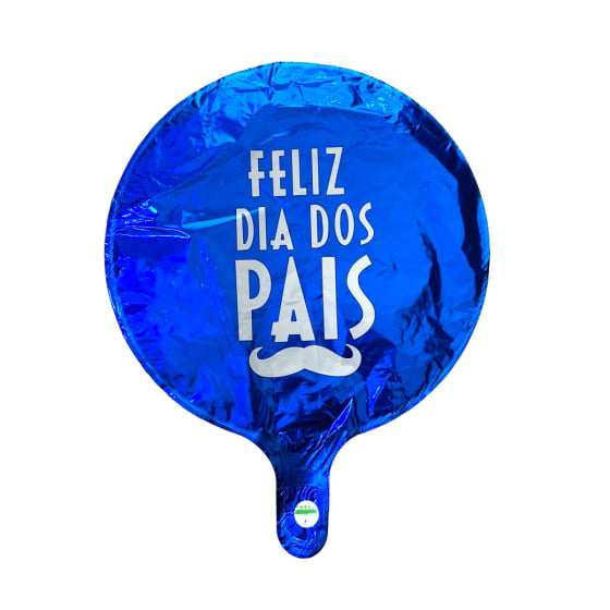 Balão Metalizado Redondo Feliz Dia dos Pais 10 Polegadas