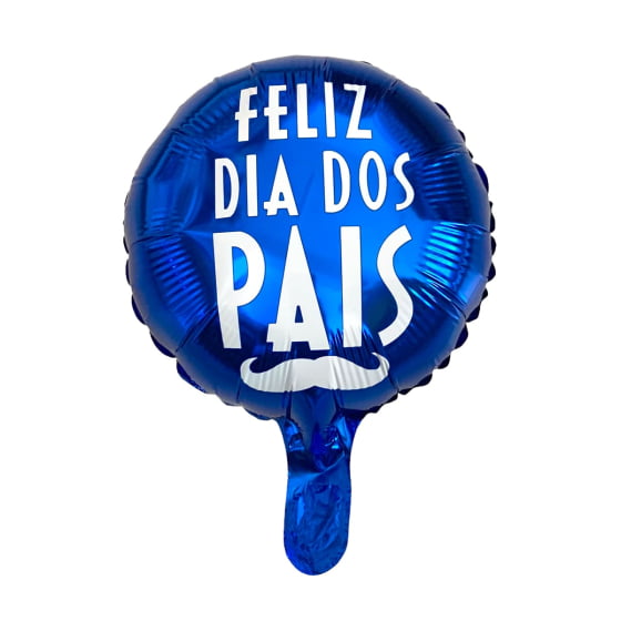 Balão Metalizado Redondo Feliz Dia dos Pais 10 Polegadas