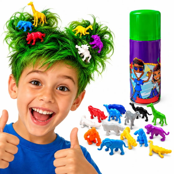 Kit Cabelo Maluco Mini Bichinhos com Tinta