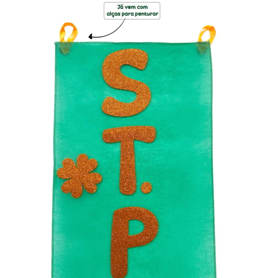 Faixa Decorativa Vertical Tnt Saint Patricks Com Franjas