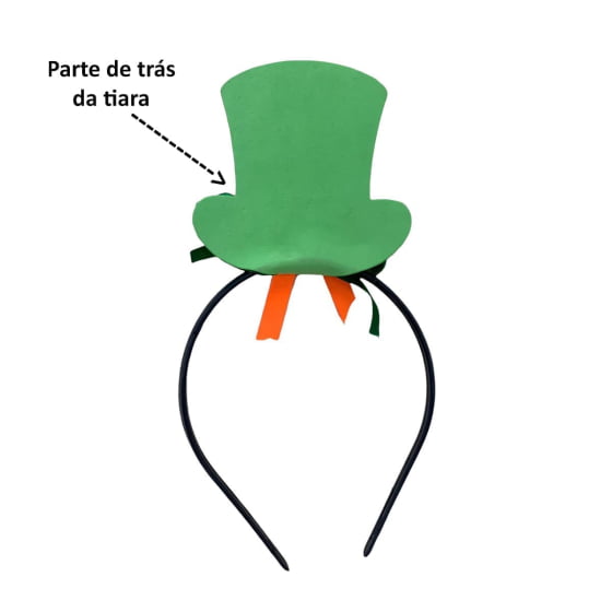 Kit 3 Tiaras Cartolinha Festa Decoração Saint Patrick´s Day