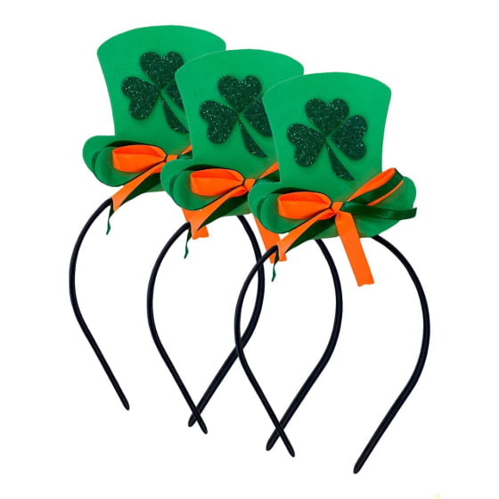 Kit 3 Tiaras Cartolinha Festa Decoração Saint Patrick´s Day