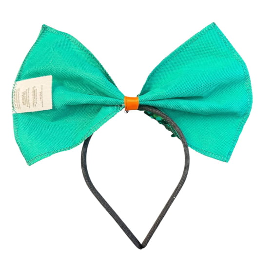 Tiara Laço Grande Paetê com Trevo Saint Patrick´s Day