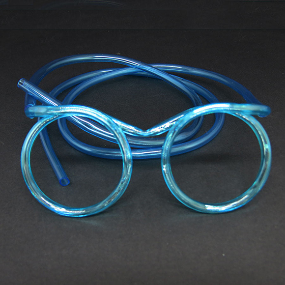 Óculos com Canudo Plástico Divertido Azul