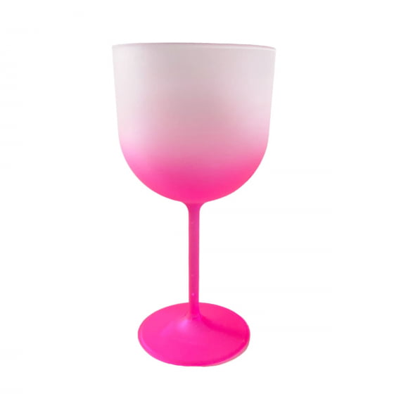 Taça de Gin Degradê Rosa Neon 500 ml