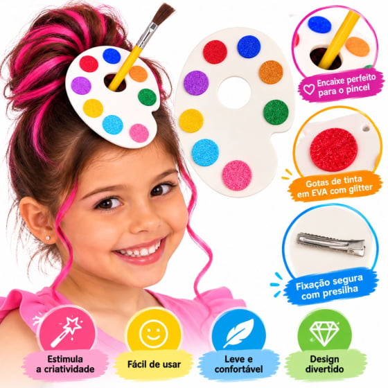 Aplique Aquarela Eva Penteado Cabelo Maluco