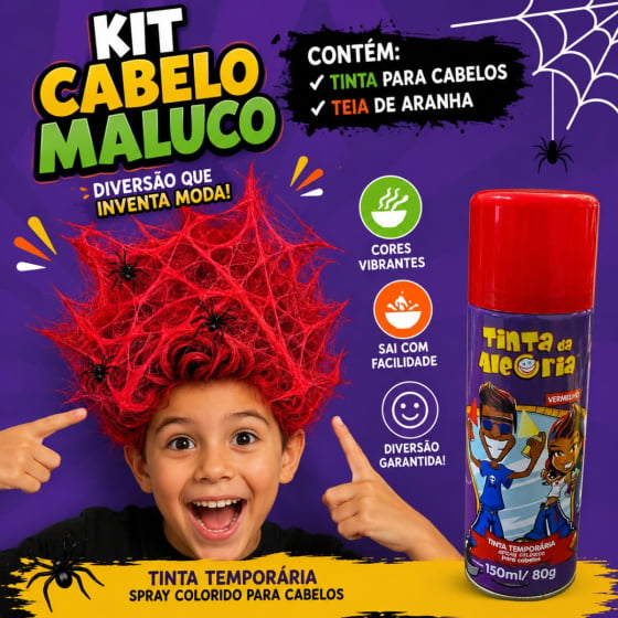 Kit Cabelo Maluco (Teia de Aranha + Tinta )
