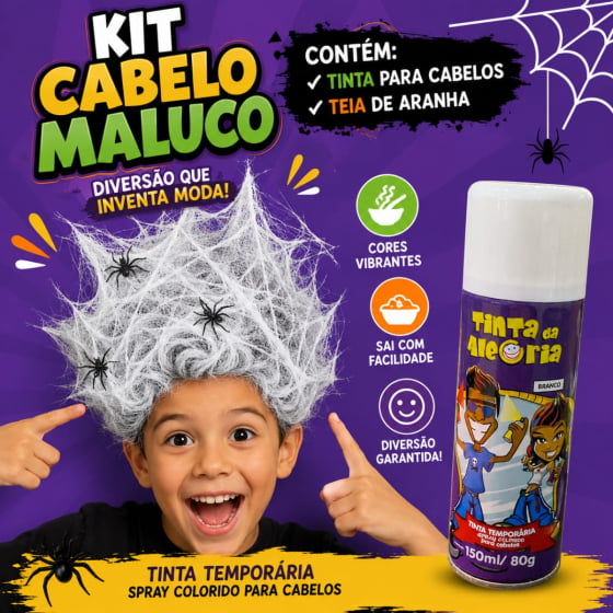 Kit Cabelo Maluco (Teia de Aranha + Tinta )
