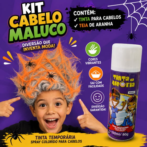Kit Cabelo Maluco (Teia de Aranha + Tinta )