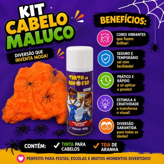 Kit Cabelo Maluco (Teia de Aranha + Tinta )