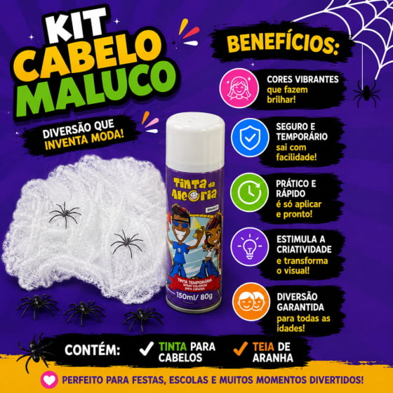 Kit Cabelo Maluco (Teia de Aranha + Tinta )