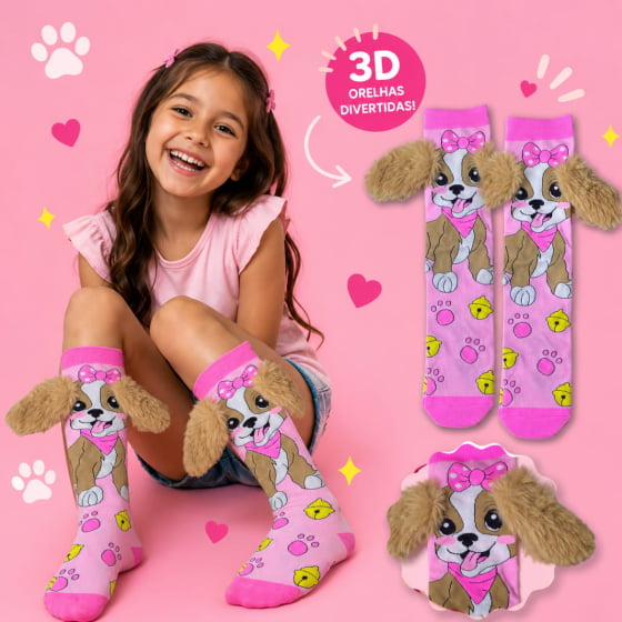 Meia Maluca Infantil Bichinhos Festa do Pijama Escolha o Modelo
