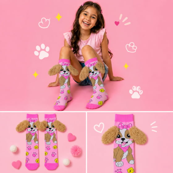 Meia Maluca Infantil Bichinhos Festa do Pijama Escolha o Modelo
