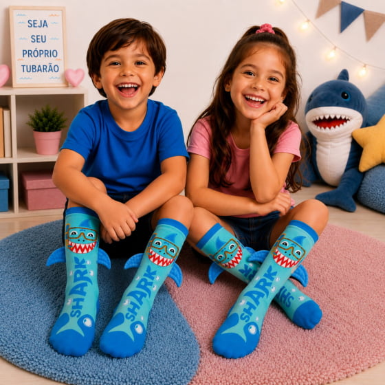 Meia Maluca Infantil Bichinhos Festa do Pijama Escolha o Modelo