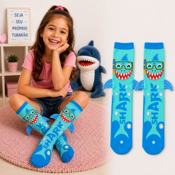 Meia Maluca Infantil Bichinhos Festa do Pijama Escolha o Modelo