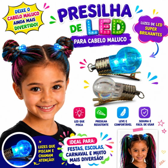 Presilha Lâmpada LED para Cabelo Maluco