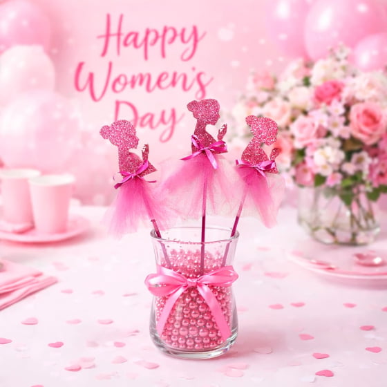 Palitinho Silhueta Mulher Dia Internacional da Mulher - 3 unidades Palitinho Silhueta Mulher Dia Internacional da Mulher - 3 unidades