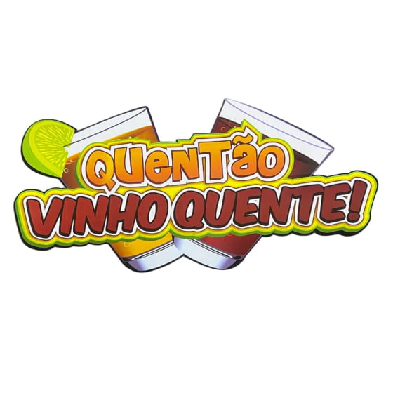 Plaquinha Decorativa Quentão e Vinho Quente