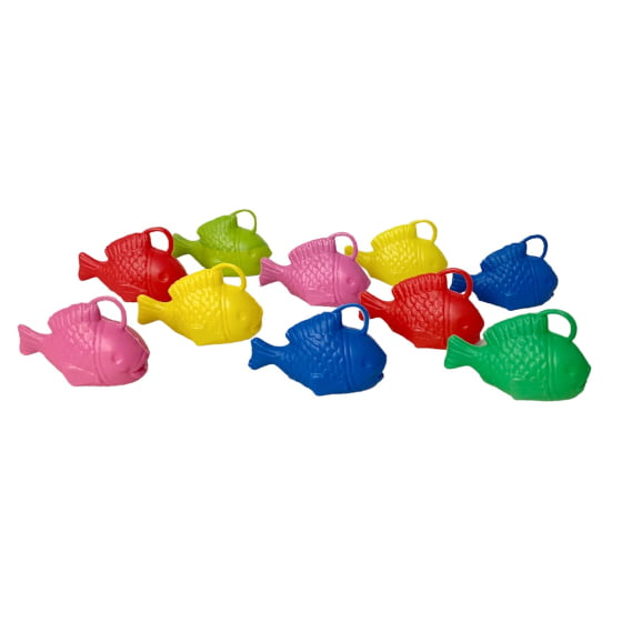 10 Argolas De Plástico + 10 Peixinhos Pescaria Festa Junina