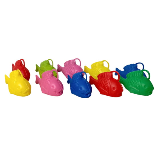 10 Argolas De Plástico + 10 Peixinhos Pescaria Festa Junina