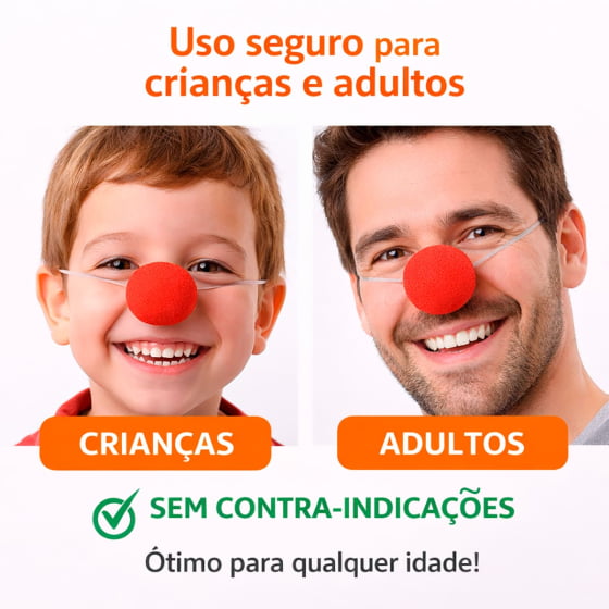 Nariz de Palhaço Espuma Vermelho Envio Imediato Kit com 2