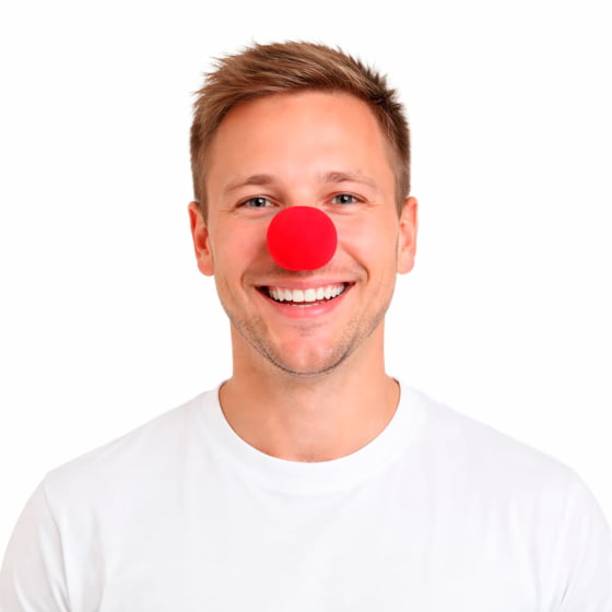 Nariz de Palhaço Espuma Vermelho Envio Imediato Kit com 2
