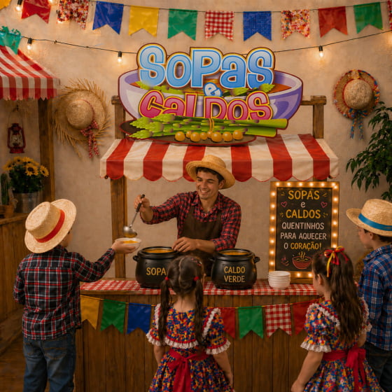 Plaquinha Decorativa Escrito Sopas e Caldos